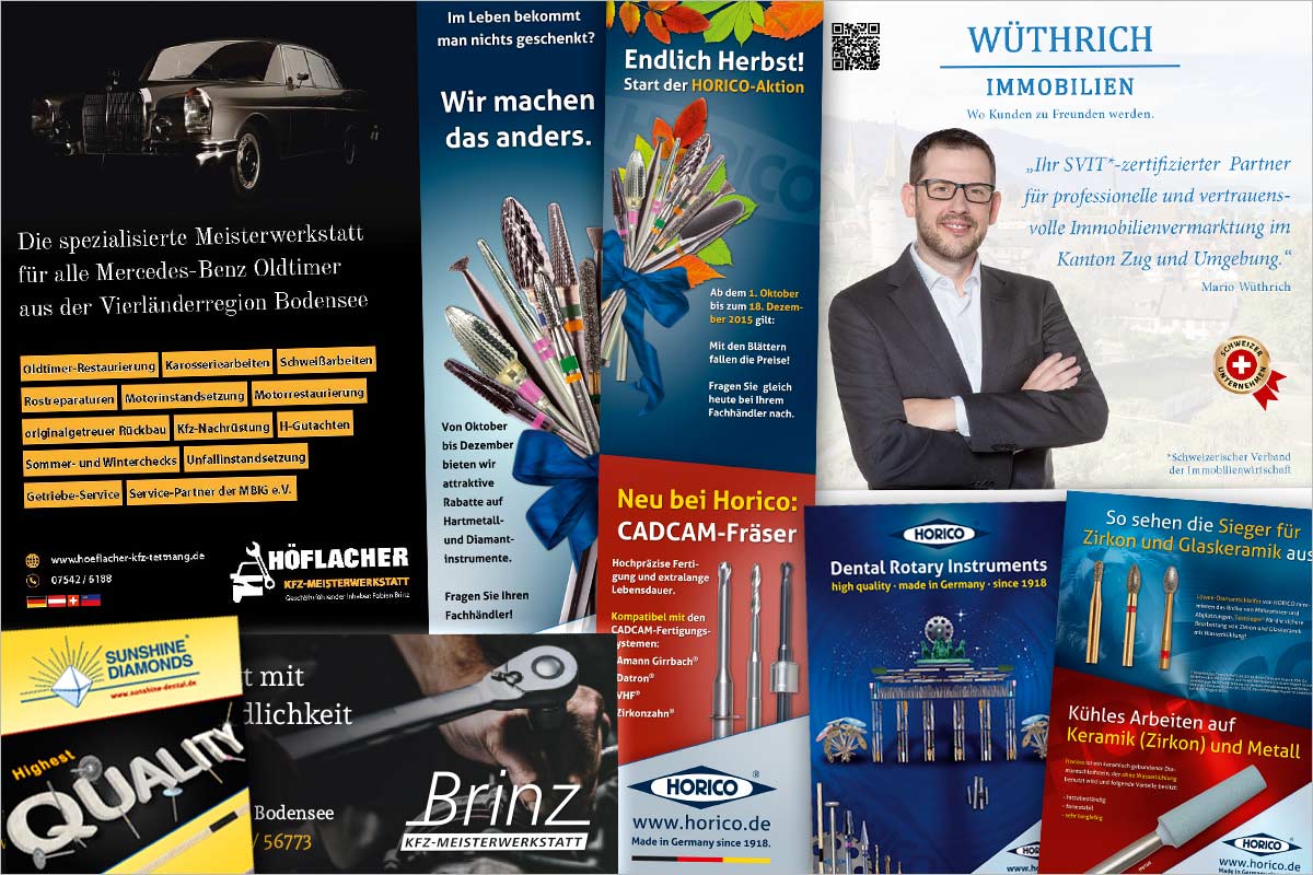 Print-Anzeigen + Werbeanzeigen der Werbeagentur für Germering, Gräfelfing und Planegg