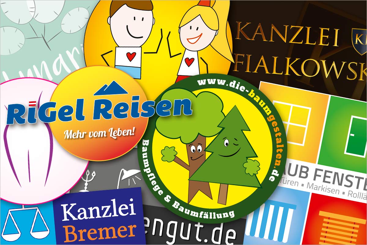 1. Bildcollage aus Logos des Grafidesigners